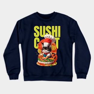 sushi cat Crewneck Sweatshirt